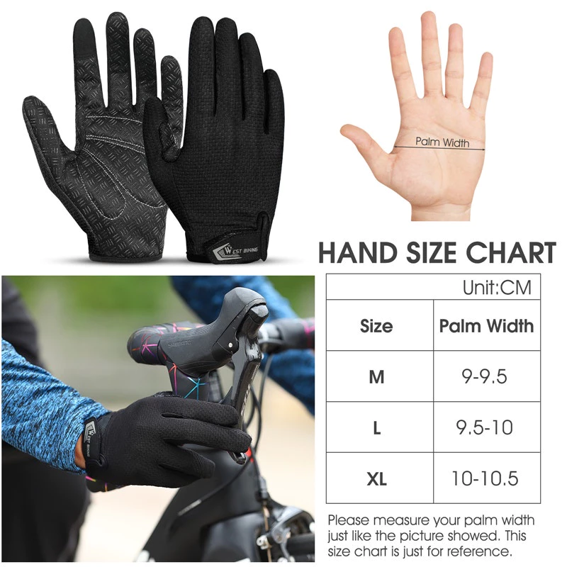 ถุงมือกันแดด WEST BIKING ระบายอากาศ สำหรับขี่จักรยานยนต์ thumbnail 6