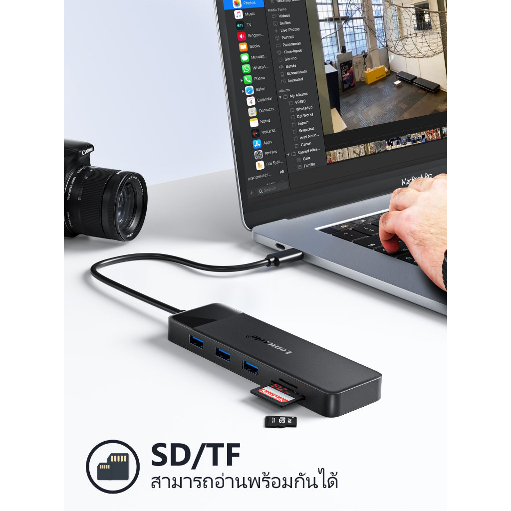 Lemorele TC94 USB C Hub 10ใน1อะแดปเตอร์แล็ปท็อปTripleจอแสดงผล4K HDMI 1080P VGA TF/SD 2.0 100W PD