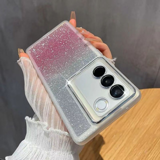 เคสโทรศัพท์มือถือหนา กันกระแทก กันรอยกล้อง วิบวับ สําหรับ Vivo V27e V27 Pro 5G Y20i Y20 Y11 Y02