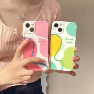 เคสโทรศัพท์มือถือแบบนิ่ม tpu ลายบล็อกสี สําหรับ iPhone 12promax 12pro 11 14 14promax 14pro