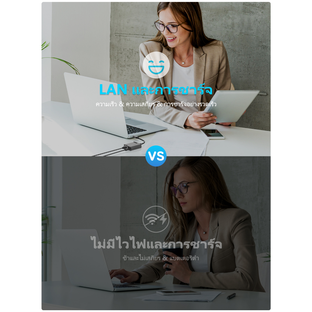 Lemorele TC35 USB C Hub อะแดปเตอร์อีเทอร์เน็ตอะแดปเตอร์ชาร์จ PC เหมาะสำหรับ MacBook iPad