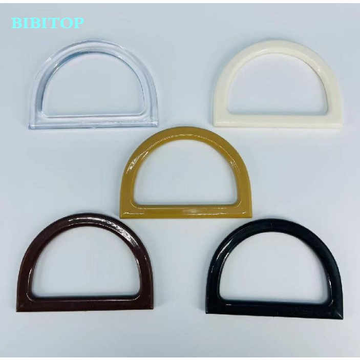 BIBITOP หูหิ้วกระเป๋า เรซิน แบบเปลี่ยน สําหรับกระเป๋าถือ กระเป๋าเดินทาง DIY