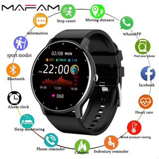 MAFAM Smartwatch สมาร์ทวอทช์ หน้าจอกลม Smart watch 1.28 นิ้ว IP67 กันน้ํา วัดอัตราการเต้นของหัวใจ พยากรณ์อากาศ ติดตามการออกกําลังกาย