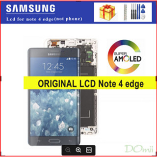 อะไหล่หน้าจอสัมผัสดิจิทัล LCD 5.6 นิ้ว ของแท้ 100% แบบเปลี่ยน สําหรับ SAMSUNG Galaxy Note 4 edge N915 N9150 N915F