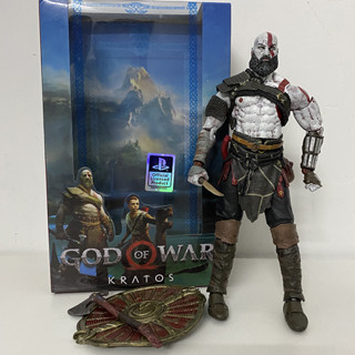 กล่องของเล่นฟิกเกอร์ PVC เกม God of War Kratos 2018 PS4 ขนาด 7.8 นิ้ว