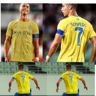 เสื้อกีฬาแขนสั้น ลายทีมชาติฟุตบอล Al-Nassr FC RONALDO 2023/24 ชุดเหย้า คุณภาพสูง พร้อมส่ง