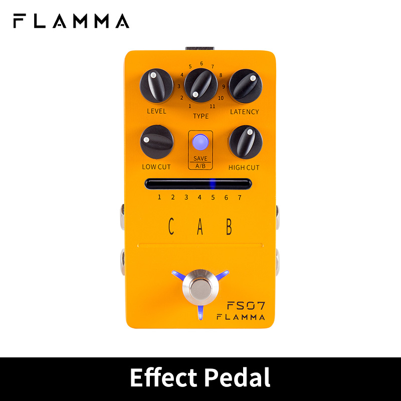FLAMMA FS07 IR ตู้จําลองเหยียบ Cab จําลองกีตาร์เหยียบ Impuse Response Loader 7 Presets 11 โรงงาน IR
