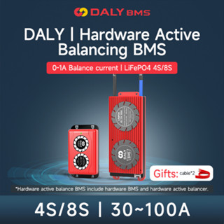 Daly Hardware BMS + ฮาร์ดแวร์ active balancer 1A Current 4S 8S 30A 40A 60A 80A 100A LiFePO4 แบตเตอรี่ (สามารถใช้ได้กับ active balancer)