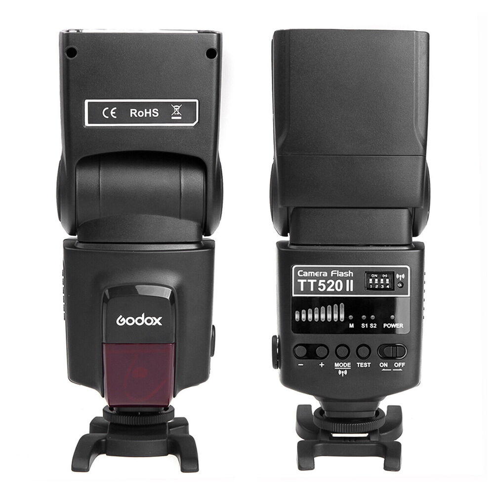 Godox TT520II แฟลชกล้องไร้สาย HSS Speedlite สําหรับ Canon Nikon Fujifilm Olympus
