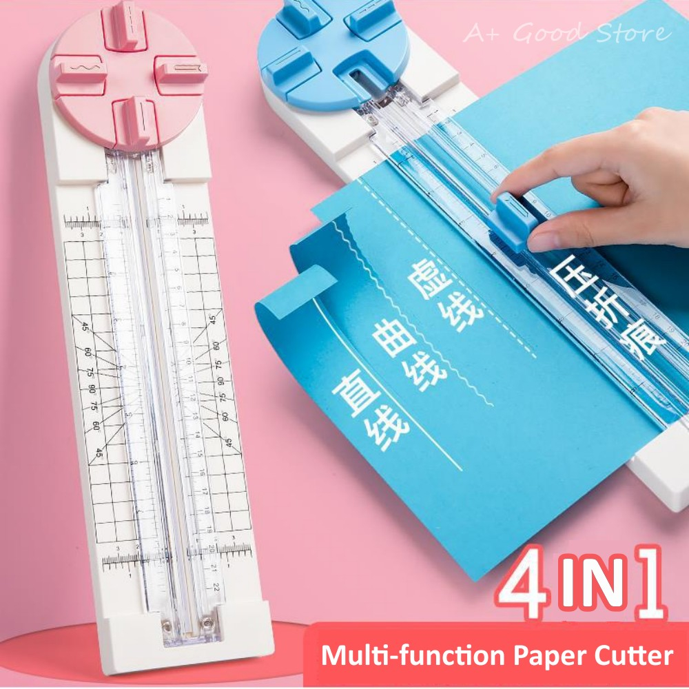 เครื่องตัดกระดาษมัลติฟังก์ชั่นเครื่องอัดเครื่องตัดกระดาษ 4 IN 1 สําหรับมือตัดการ์ดเครื่องมือศิลปะ