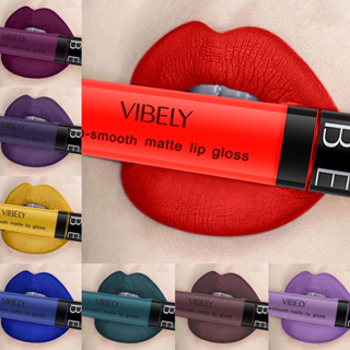 Vibely ลิปสติก ลิปกลอส เนื้อแมตต์ ไม่ติดถ้วย 29 สี