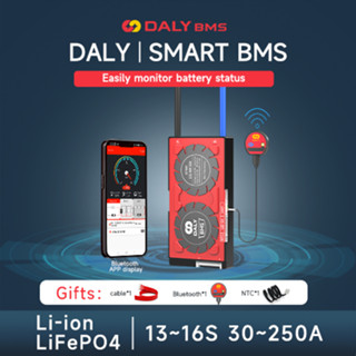 Daly Smart BMS Li-ion 13s 14s LiFePO4 15s 16s 48V 30A-250A (สามารถใช้ได้กับบาลานเซอร์แบบแอคทีฟ)