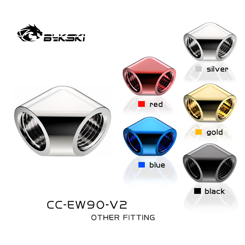 Bykski G1/4 นิ้ว อะแดปเตอร์ข้อต่อเกลียว 90 องศา อะแดปเตอร์ระบายความร้อนด้วยน้ํา -CC-EW90-V2