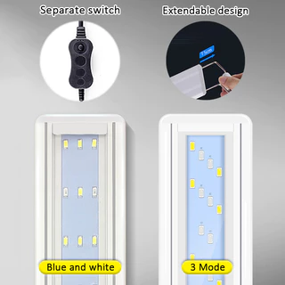 8-36นิ้ว ไฟตู้ปลา Led โคมไฟตู้ปลา ไฟตกแต่ง RGB ตกแต่งตู้ปลา 6 แถว Aquarium Fish Tank Light
