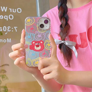 เคสโทรศัพท์มือถือแบบนิ่ม Tpu ลายหมีสายรุ้ง สําหรับ iPhone 11 12pro 13pro 14 14promax 14pro