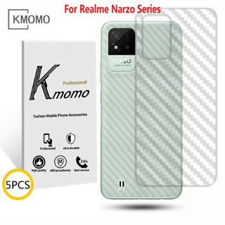 [ซื้อ 1 แถม 4] ฟิล์มหลังสีใส ฟิล์มหลังลายเคฟล่าสำหรับ Realme Narzo N55 50i 50A Prime 50 30A 30 20 GT Neo 3T 3 2T 2 Master X50 XT X2 Pro