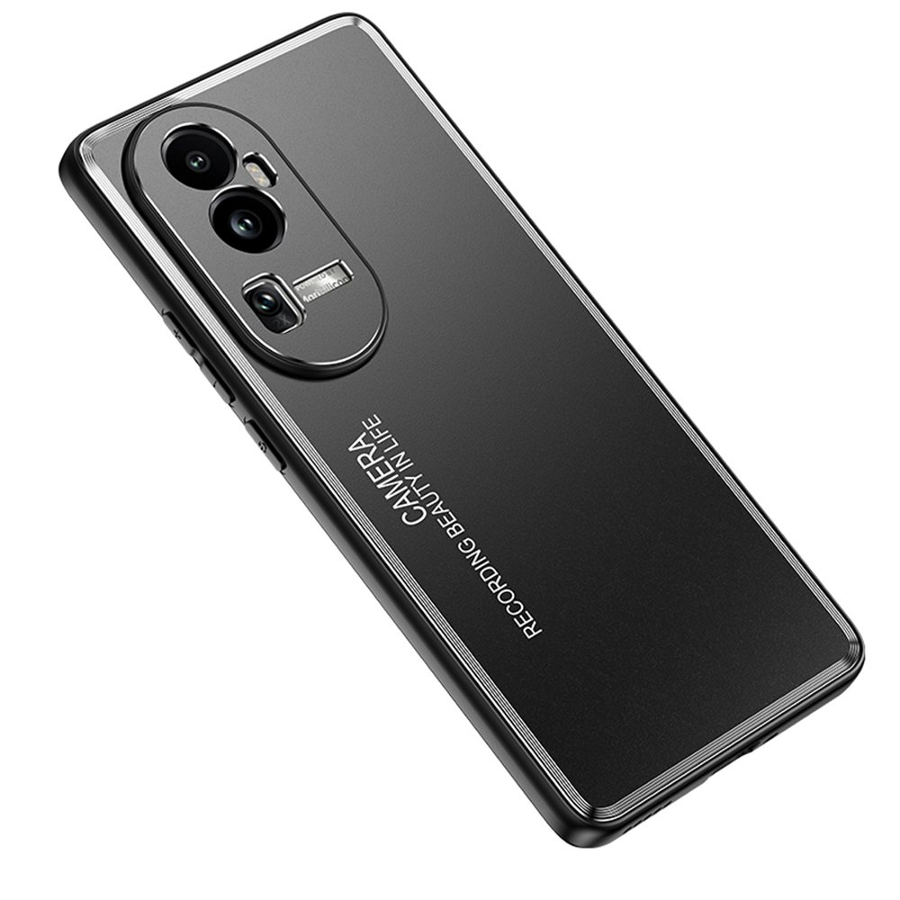 เคส OPPO Reno 10 9 Pro Plus เคสโลหะฝ้า พร้อมการป้องกันเลนส์เต็มรูปแบบ ตัวป้องกันโทรศัพท์หรูหรา