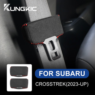 หัวเข็มขัดนิรภัย หนังนิ่ม ป้องกันรอยขีดข่วน สําหรับ Subaru Crosstrek 2023-UP