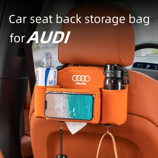 กระเป๋าเก็บของ อเนกประสงค์ สําหรับติดเบาะหลังรถยนต์ Audi A1 A3 8P A4 A5 A6 C7 A7 S3 S7 S8 R8 Q2 Q3 Q5 Q7 Q8 SQ5 TT RS3 RS6