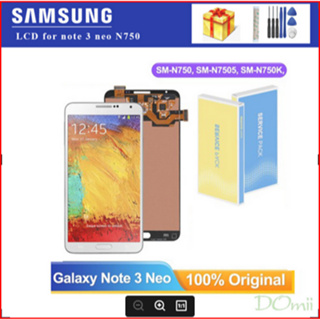 หน้าจอแสดงผล Lcd ดิจิทัล ของแท้ 100% แบบเปลี่ยน สําหรับ Samsung Galaxy Note 3 Neo N750 N7505