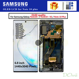 ใหม่ OLED LCD สําหรับ Samsung Galaxy Note 10 plus หน้าจอแสดงผล LCD แผงสัมผัส Digitizer พร้อมกรอบ + ปากกาเปลี่ยนฟังก์ชั่น