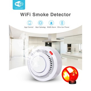 Liligood เครื่องตรวจจับควันไซเรนไร้สาย พร้อมแอพ Smart Life WiFi 80dB รักษาความปลอดภัย สําหรับบ้าน