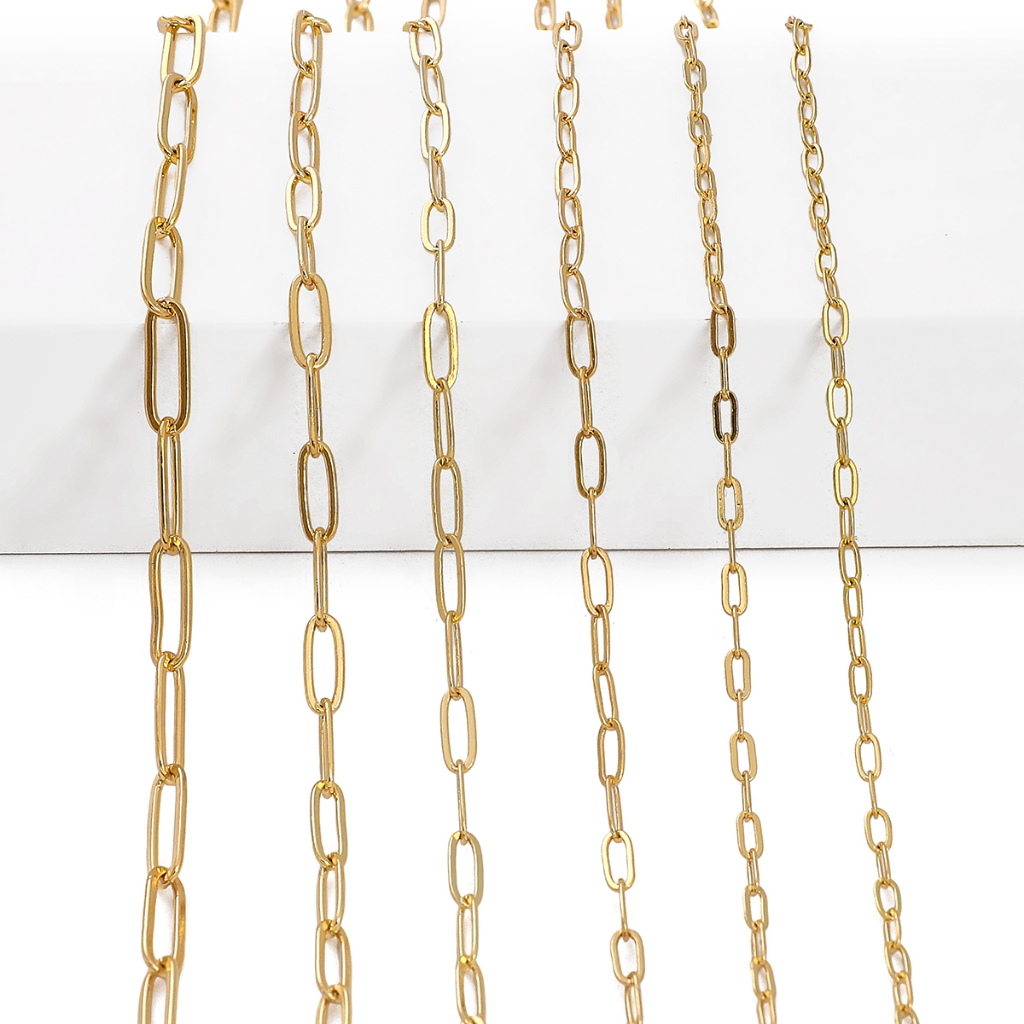 สายโซ่ ชุบทอง 14K ทรงสี่เหลี่ยม สําหรับทําเครื่องประดับ สร้อยคอ สร้อยข้อมือ DIY - รูปที่ 5