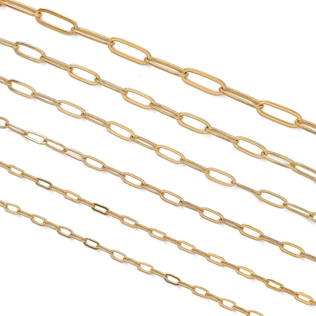 สายโซ่ ชุบทอง 14K ทรงสี่เหลี่ยม สําหรับทําเครื่องประดับ สร้อยคอ สร้อยข้อมือ DIY - รูปที่ 4