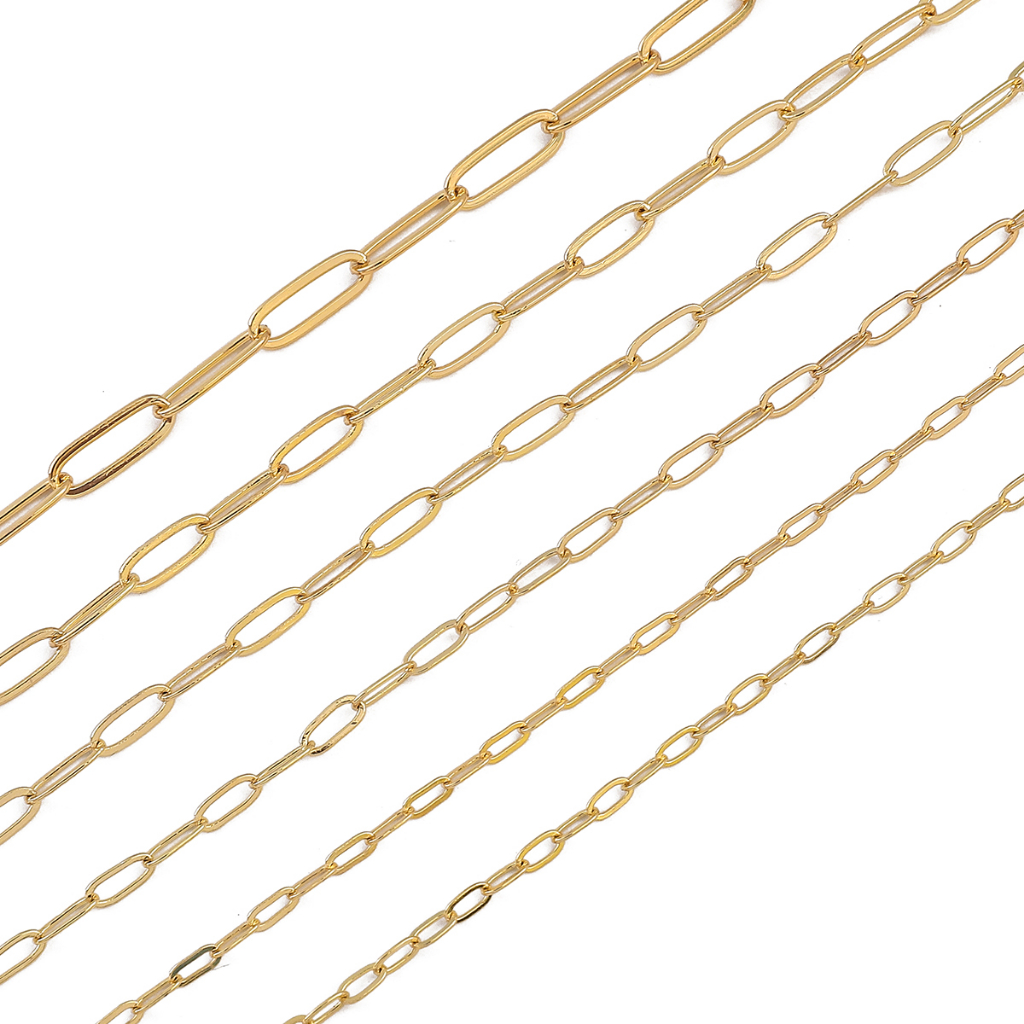 สายโซ่ ชุบทอง 14K ทรงสี่เหลี่ยม สําหรับทําเครื่องประดับ สร้อยคอ สร้อยข้อมือ DIY - รูปที่ 3