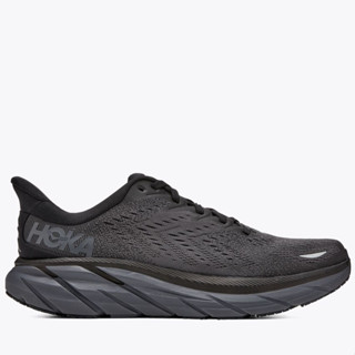 Hoka Clifton 8 กว้าง (D) | เสื้อยืด แขนสั้น สําหรับผู้หญิง | ดํา / ดํา