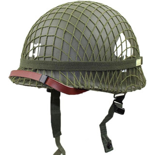 Perfect WW2 US Army M1 หมวกกันน็อคจําลอง สีเขียว พร้อมสายคล้องคางผ้าใบ DIY