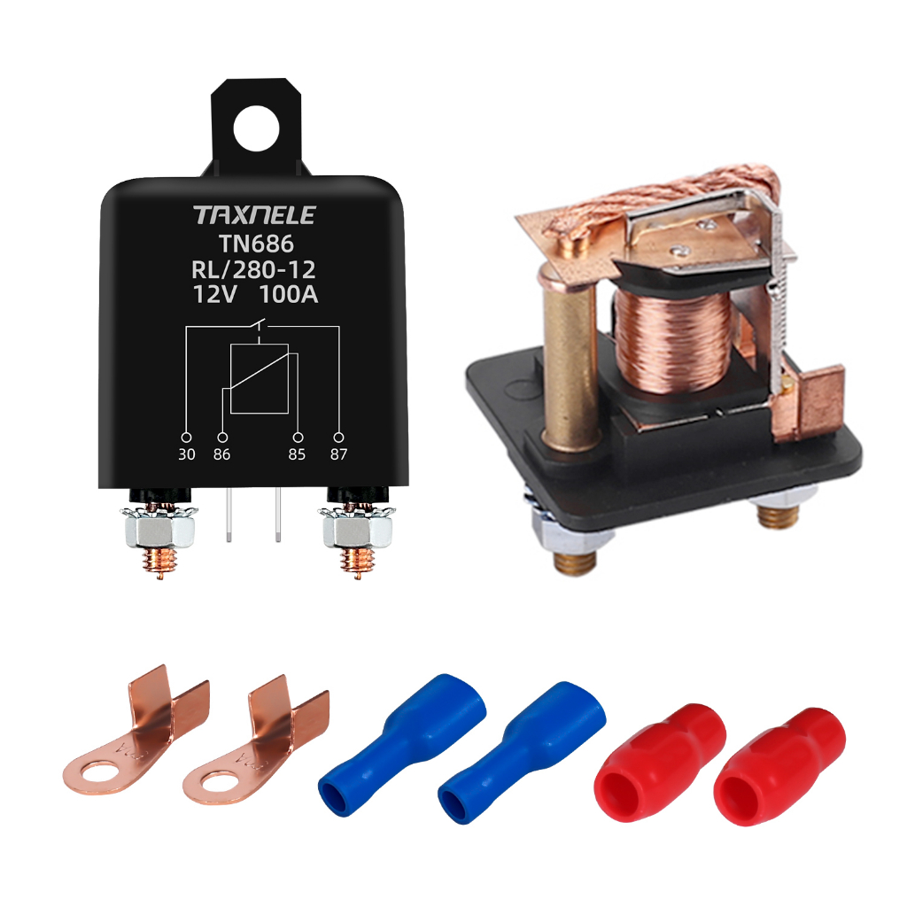 รีเลย์กระแสไฟสูง รีเลย์สตาร์ท 200A 100A 12V/24V รีเลย์สตาร์ทกระแสไฟหนัก