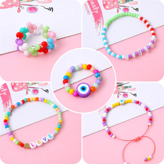 ลูกปัดแก้ว ลูกปัดเมล็ด 4mm สีต่างๆ 155 ชิ้น/แพ็ค สำหรับ DIY งานเครื่องประดับทำสร้อยข้อมือและสร้อยคอ