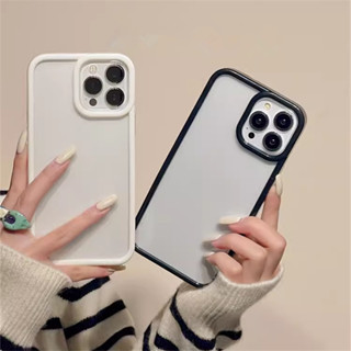 เคสใสไอโฟน compatible for iPhone 14 13 Pro Max 11 / 11Pro / 11 Pro Max / 12 / 12 Pro / 12 mini / 12 Pro Max ขอบสี ‼️ หลังแข็ง ‼️ พร้อมส่งจ้า