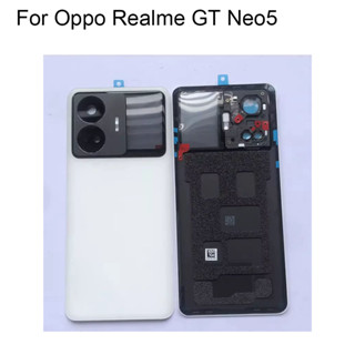 ฝาครอบแบตเตอรี่ด้านหลัง พร้อมเลนส์กระจกกล้อง สําหรับ Oppo Realme GT Neo 5