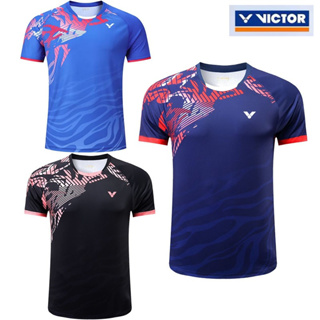 เสื้อกีฬาแขนสั้น ลายทีม Victors New Tennis Competition Jersey แบบแห้งเร็ว แฟชั่นฤดูร้อน สําหรับเด็กผู้ชาย และผู้หญิง 2023