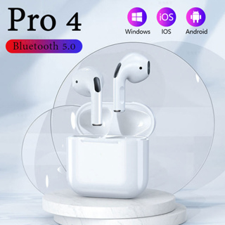 🔥ของแท้ Pro 4 TWS 🔥 หูฟังสเตอริโอไร้สาย บลูทูธ 5.0 ลดเสียงรบกวน พร้อมไมโครโฟน กันน้ํา สําหรับ Xiaomi iphone Android