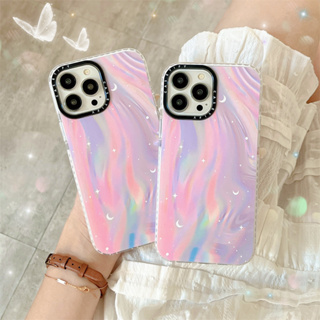 CASE.TIFY galaxy phone case for iphone 14 14pro 14promax 13 13pro 13promax 2023 official design beautiful Lovely Moon and Stars aurora for 12 12pro 12promax elegant 11 11promax High quality shock-proof soft shell for x xr xsmax phone case Pink