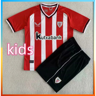 เสื้อกีฬาแขนสั้น ลายทีมฟุตบอล Athletic Club Jersey 2023/24 ชุดเยือน สําหรับเด็ก