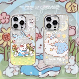 เคสโทรศัพท์กระต่ายกันกระแทกสำหรับ iPhone 14 Pro Max 13 Pro เคสแข็ง iPhone 12 Pro Max 11 เคสโทรศัพท์การ์ตูนน่ารัก