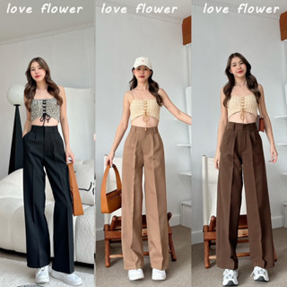 love flower🌼 กางเกงขากระบอก 🌟Basic pants กางเกงใส่ทำงาน กางเกงใส่ไปเที่ยว กางเกงตะขอ