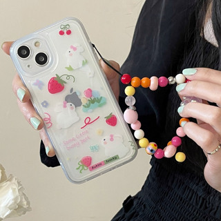 เคสป้องกันโทรศัพท์มือถือ tpu ลายกระต่าย กันกระแทก สําหรับ iPhone x xr xsmax 11 12 13 14 mini plus pro promax