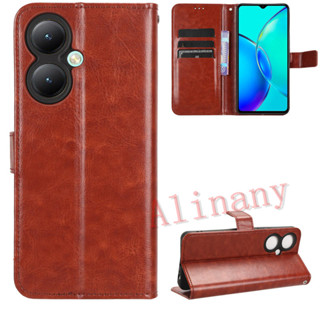 เคสโทรศัพท์หนัง PU ฝาพับ พร้อมช่องใส่บัตร สําหรับ Vivo Y27 4G 5G Y27