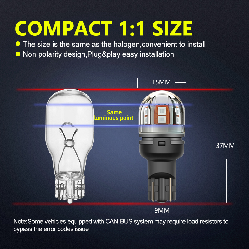 Tuffoo หลอดไฟท้ายรถยนต์ LED T15 W16W T16 906 922 912 921 รูปที่ 8