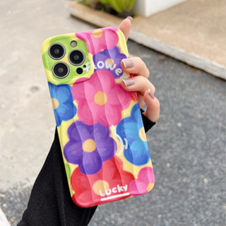 เคสโทรศัพท์มือถือ ซิลิโคนนิ่ม ลายดอกไม้ สีเหลือง สําหรับ iPhone 14 + Plus 12 13 Pro Max 11