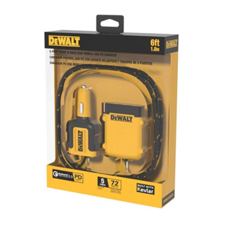 Dewalt พาวเวอร์ซัพพลายชาร์จ USB PD 5 พอร์ต 5 พอร์ต พร้อมสายเคเบิล สําหรับผู้โดยสารทุกประเภท