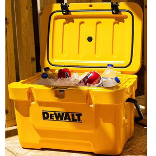 Dewalt 10QT Dewalt กล่องเก็บเครื่องมือตกปลา แบบพกพา สีเหลือง