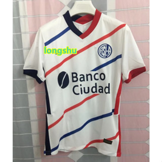 เสื้อกีฬาแขนสั้น ลายทีมชาติฟุตบอล san lorenzo away 2021 ไซซ์ S-XXL 2022