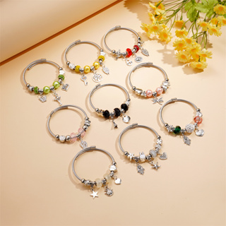 จี้สร้อยข้อมือสแตนเลส 1 ชิ้น แบบสุ่ม ของขวัญวันเกิด ของขวัญว…