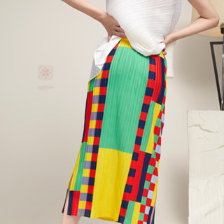 [enjoysea] Issey Miyake กระโปรงพลีท ยืดหยุ่น สไตล์วินเทจ สําหรับผู้หญิง